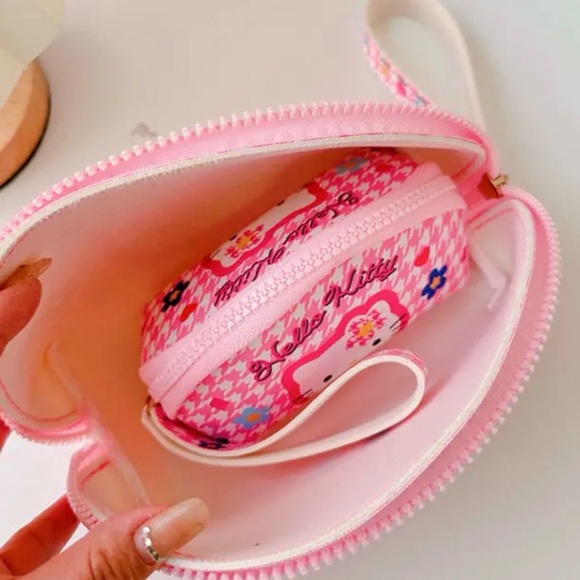 Hello Kitty Two-Piece Set Sanrio Japanese Cute Cosmetic Bag Storage Bag - Picture 11 of 12